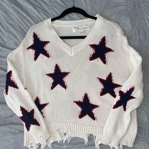 Patriotic beach sweater